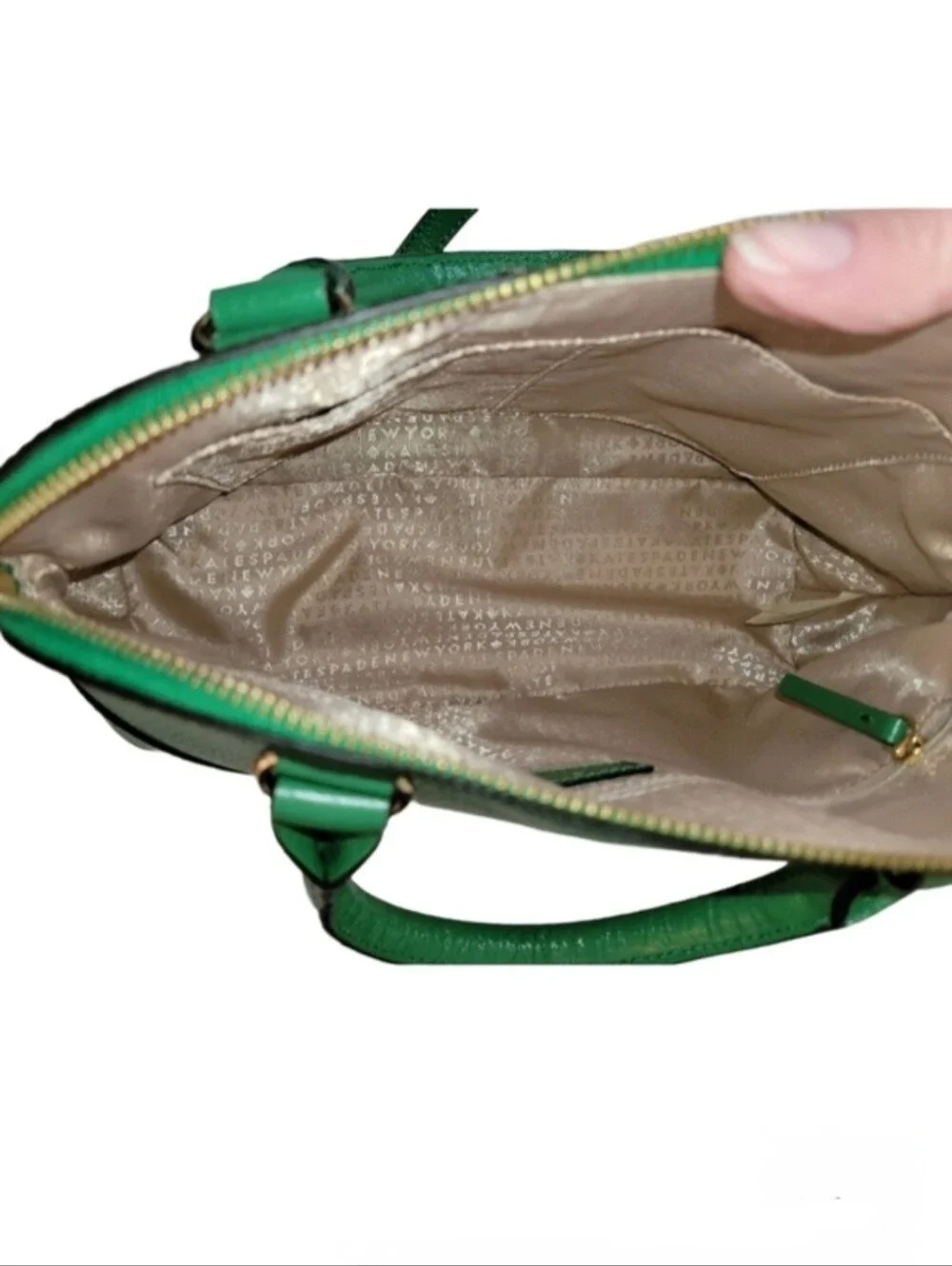 Kate Spade Wellesley Rachelle Small Satchel Green With Handle & Shoulder Strap